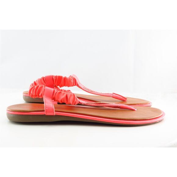 Kenneth Cole Reaction T-Strap Sandals Orange Synthetic Women Sz 5 Medium - Picture 3 of 6